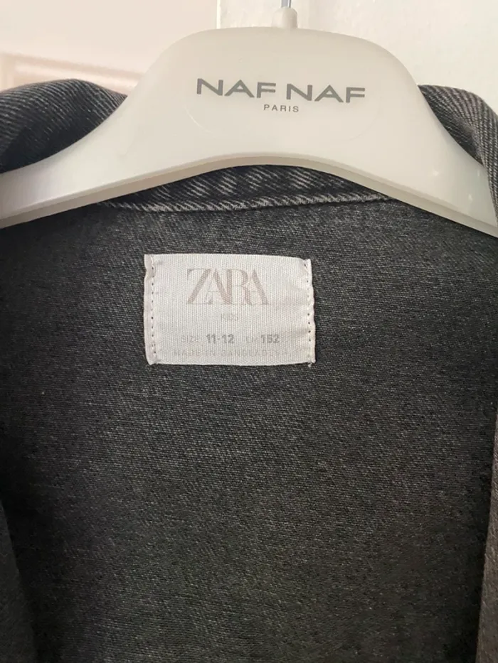 Veste en jean noir - Zara - photo numéro 5