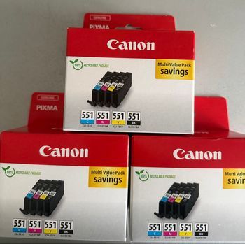 Lot de cartouches d’encre 551