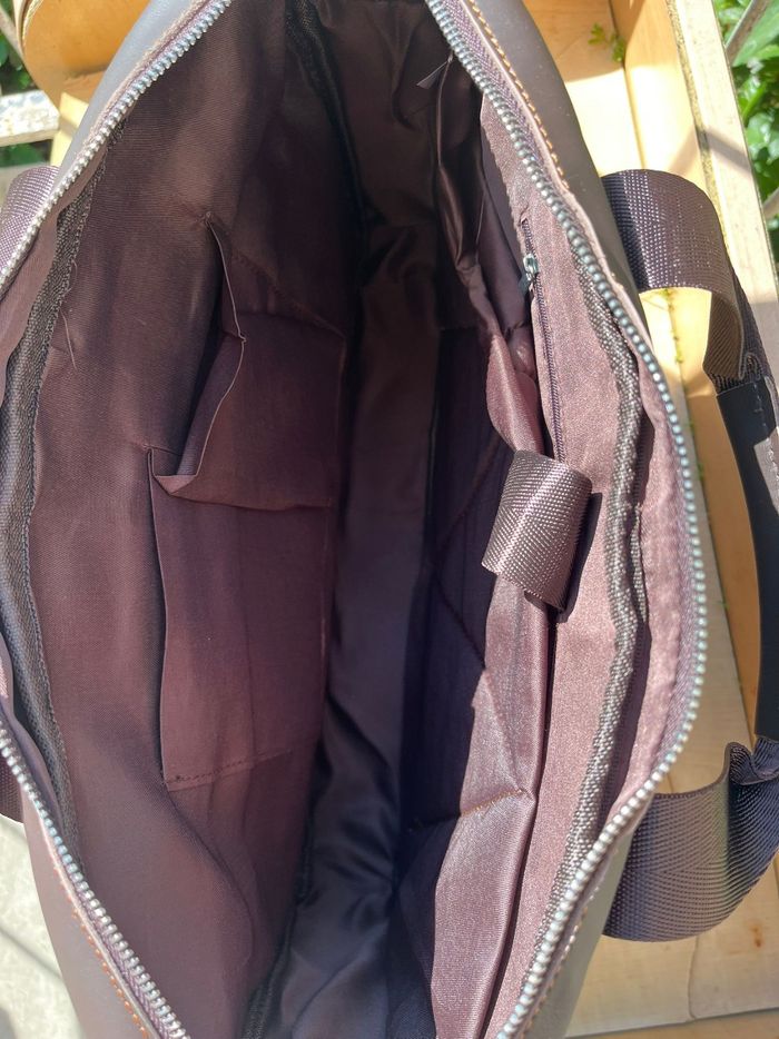 Sac business en cuir vachette marron neuf avec étiquette - photo numéro 7