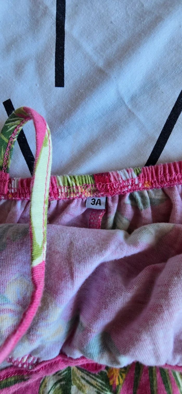 Robe d'été rose à fleurs - Taille 3 ans - photo numéro 4