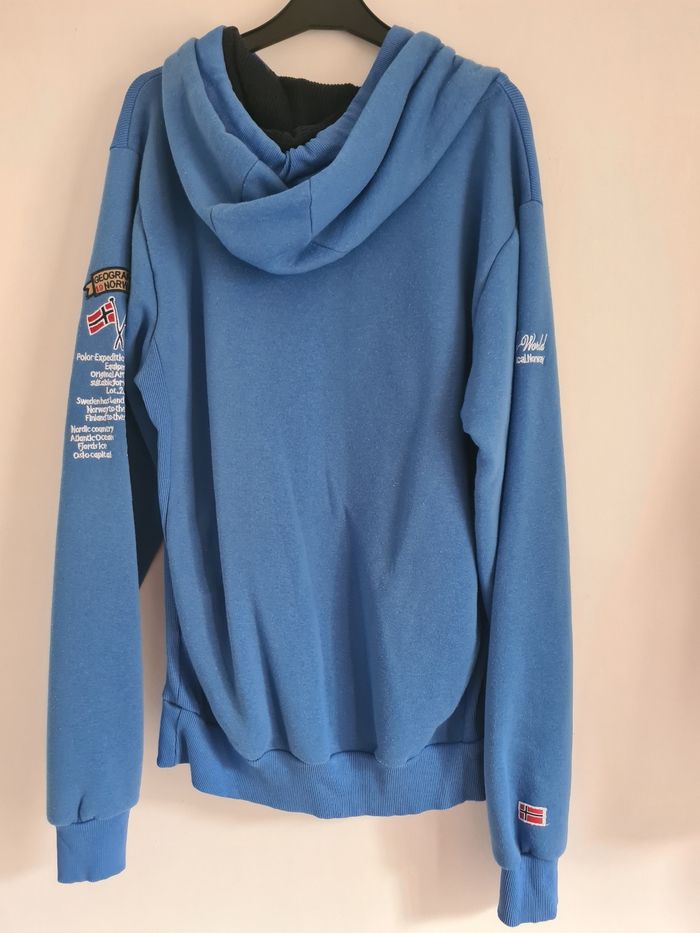 Sweat à capuche bleu Geographic Norway / Taille XL - photo numéro 2