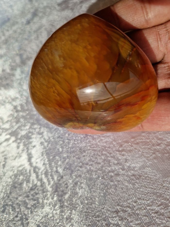 Cornaline de Madagascar forme cœur 149g - photo numéro 5