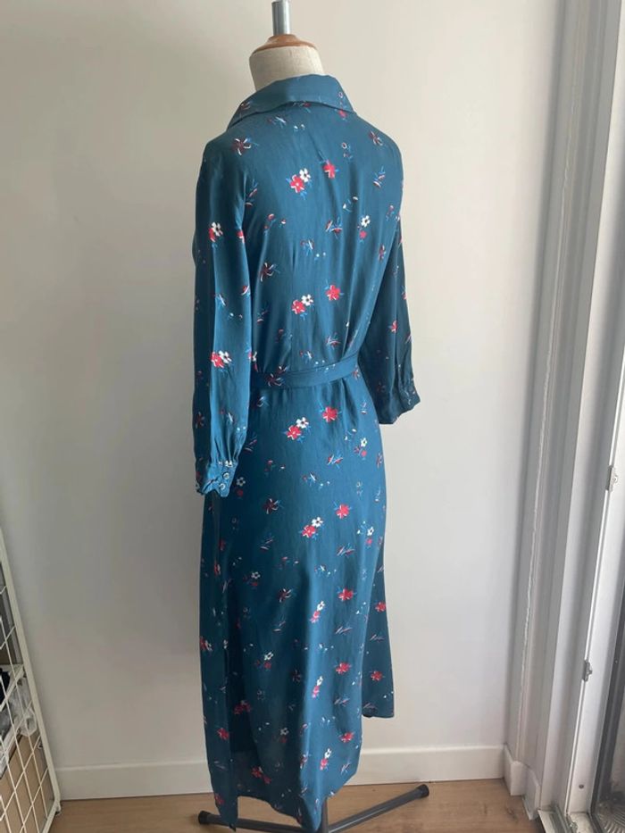 Robe turquoise à fleurs Intrend - photo numéro 2