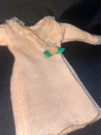 Vintage robe en laine pêche barbie