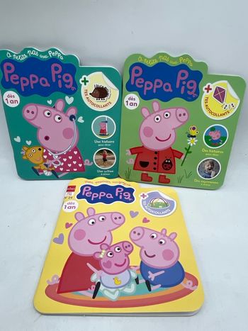 Lot de 3 livres d'activité magazine Histoire petit pas avec Peppa PiG  