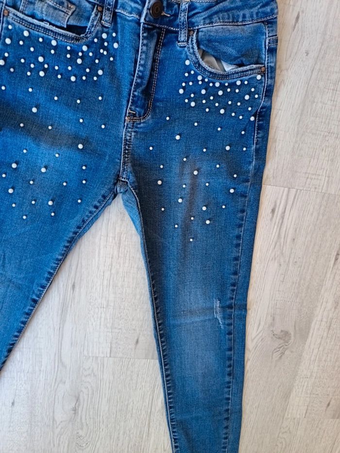 Pantalon jeans slim T36 S femme perle tbe gemo - photo numéro 9