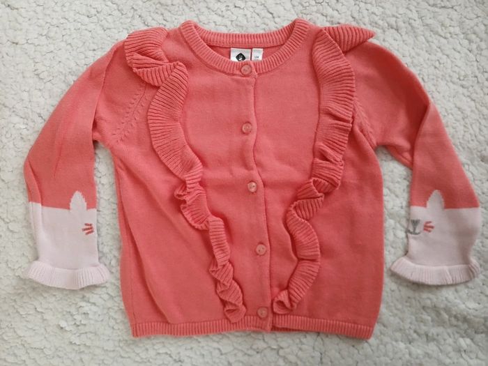 Gilet fille décor chat taille 12 mois