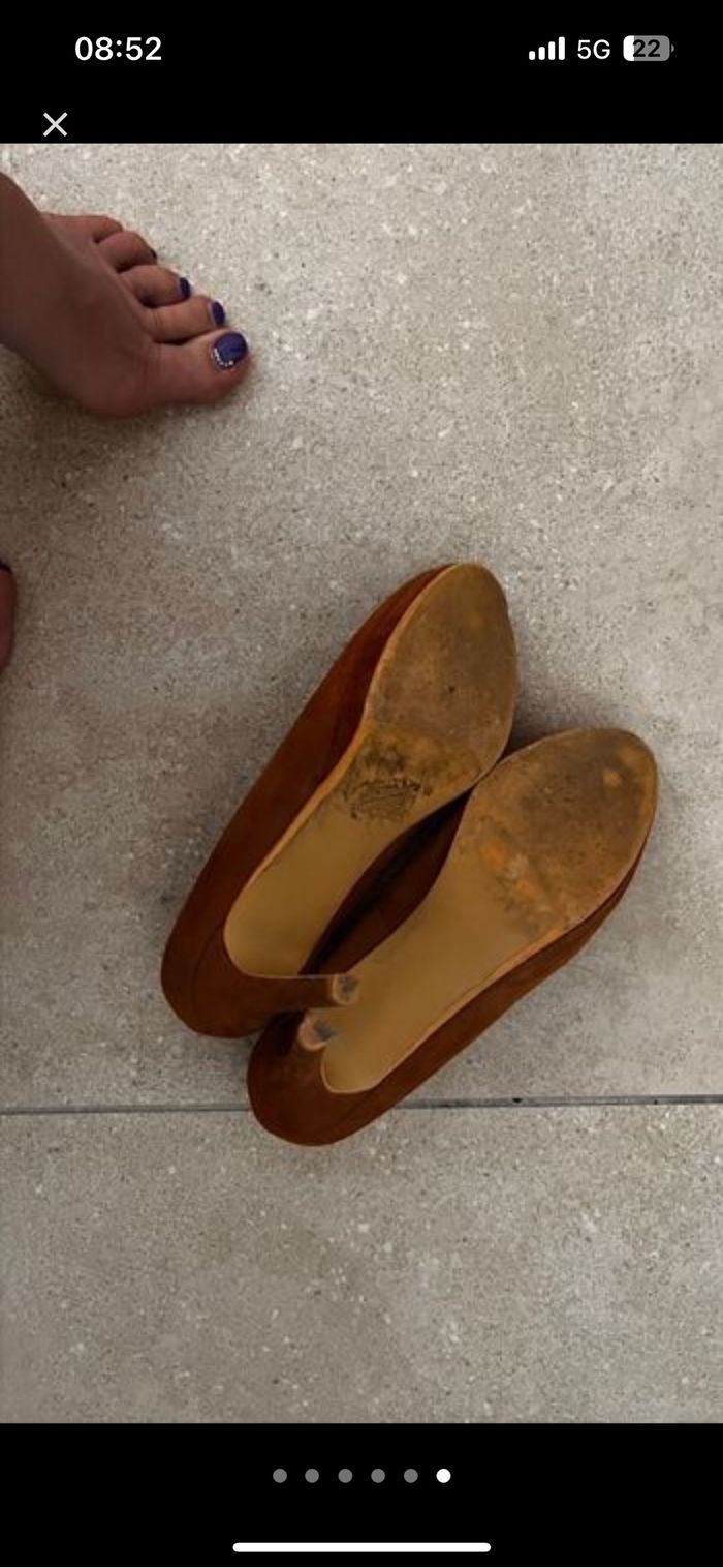 Escarpin beige  camel taille 37 en bon état - photo numéro 4