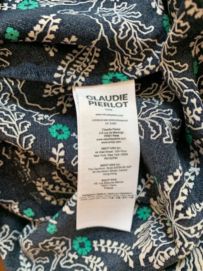 Robe chemise longue avec ceinture Claudie Pierlot taille 34/36 - photo numéro 8