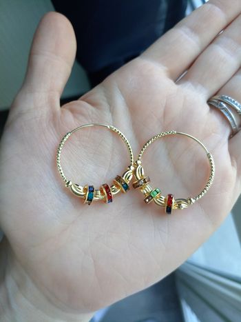 Boucles d'oreilles anneaux doré