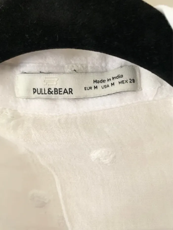 🤍 Chemise blanche Pull&Bear à pois – Taille M – Légère et chic - photo numéro 4