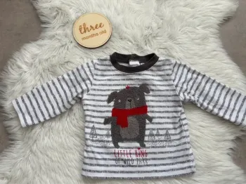 T-shirt bébé motif hiver - 3 mois
