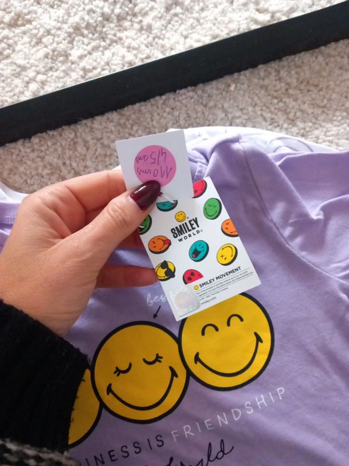 Lot de 2 t-shirt manches longues smiley 4/5 ans - photo numéro 5