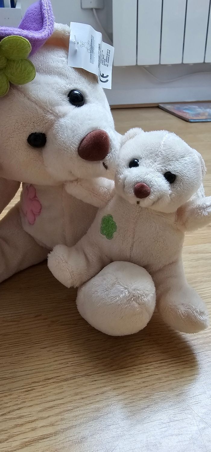 Peluche maman bébé ours neuf - photo numéro 3