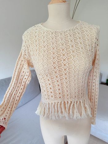 Haut transparent Zara crochet bohème