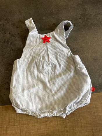 Salopette courte bébé taille 1 mois obaïbi