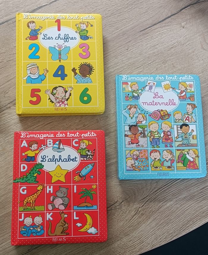 3 livres fleurus : la maternelle, l alphabet et les chiffres
