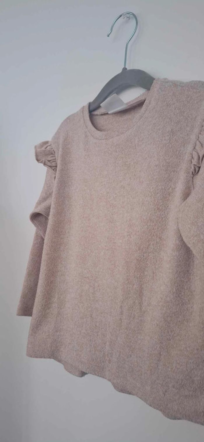 👚 Joli haut beige à volants - Taille 2/3 ans - photo numéro 4