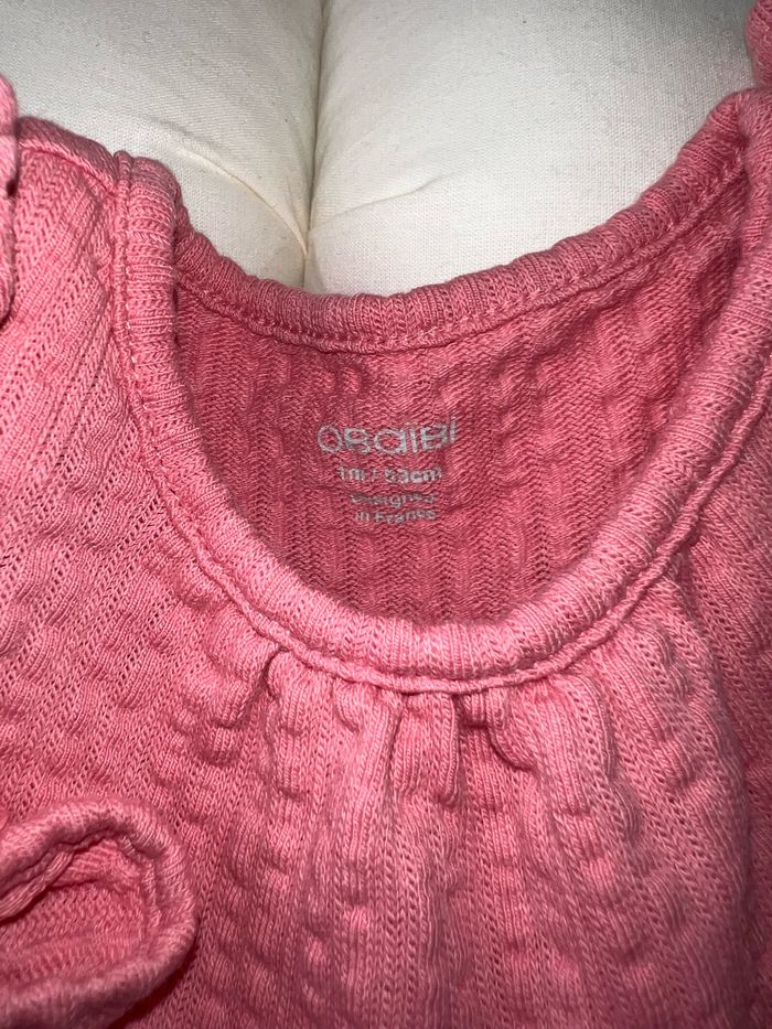Petite robe vieux rose bébé taille 1 mois - photo numéro 2
