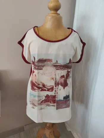 Tee-shirt bordeaux