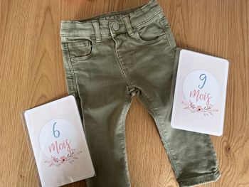 Jeans vert kaki Zara