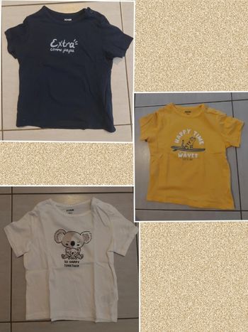 T-shirts 18 mois (3 t-shirts)