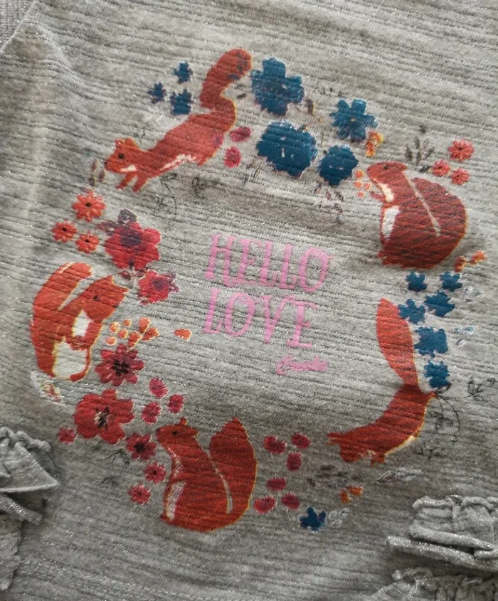 Ensemble tee shirt ML et legging 3 mois renard - photo numéro 6