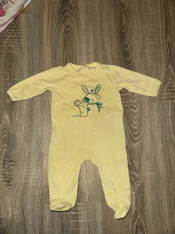 Pyjama velours 3 mois mixte