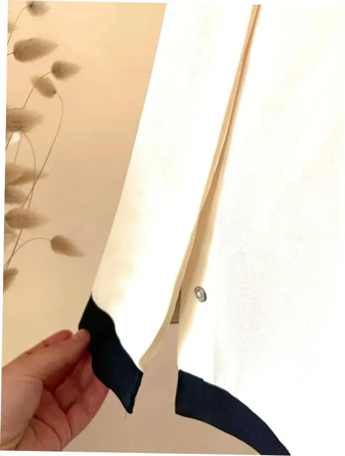 Sublime chemise blouse chic neuve Zara blanc écru et passementerie bordure noir - photo numéro 12