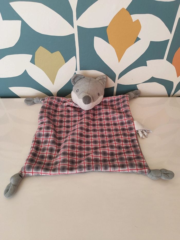 Doudou plat loup renard obaibi Okaïdi