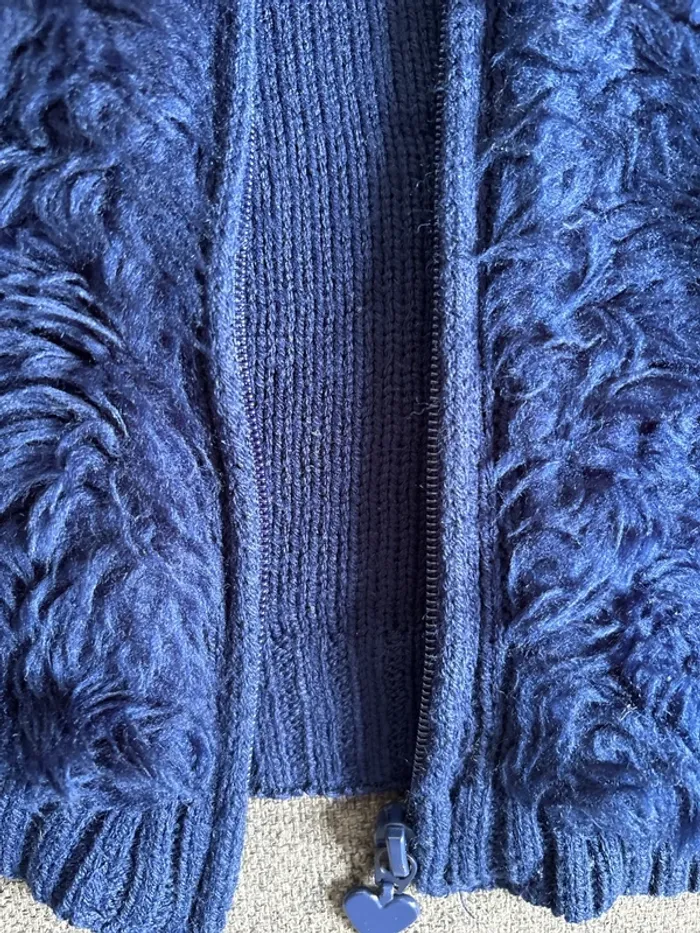 Gilet bleue à gip 12 ans - photo numéro 3