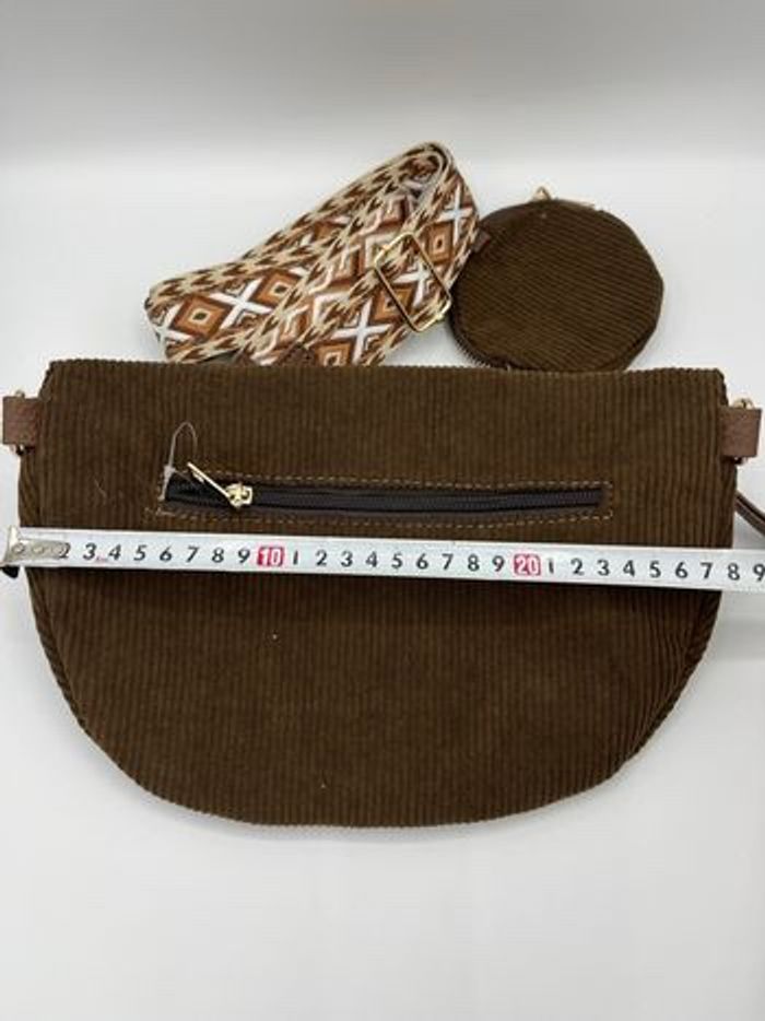 Sac banane bandoulière velours - photo numéro 7