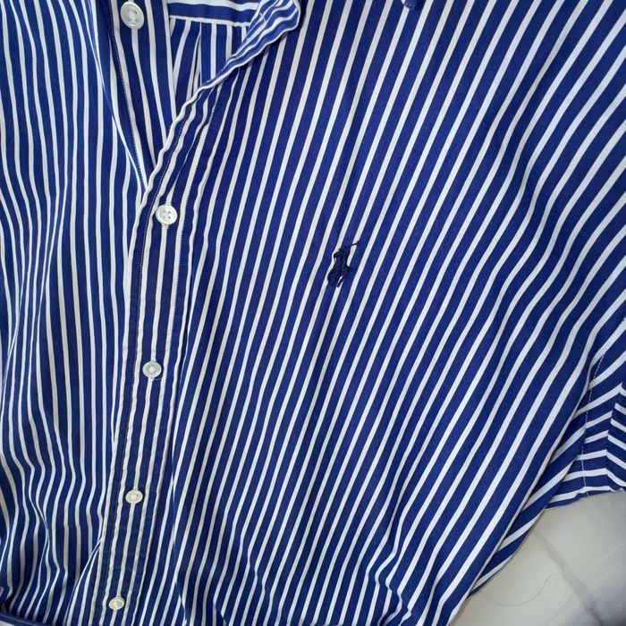 Polo Ralph Lauren - Robe chemise rayée à logo - Bleu - photo numéro 2