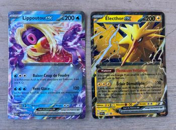 2 cartes Pokémon 151 - Lippoutou et Électhor