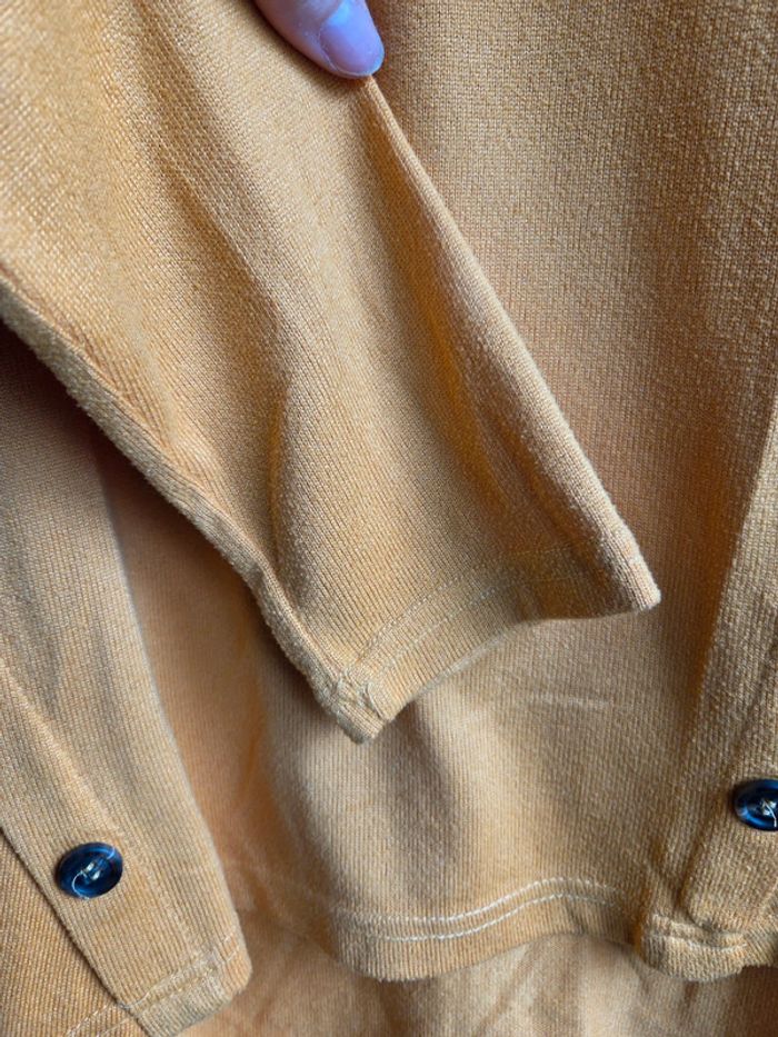 Pull moutarde colloseum - taille xs - boutons déco - photo numéro 3
