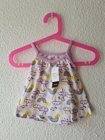 débardeur blanc et violet Zeeman