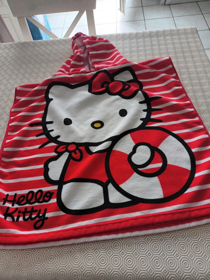Poncho de bain Hello kitty rouge - photo numéro 2
