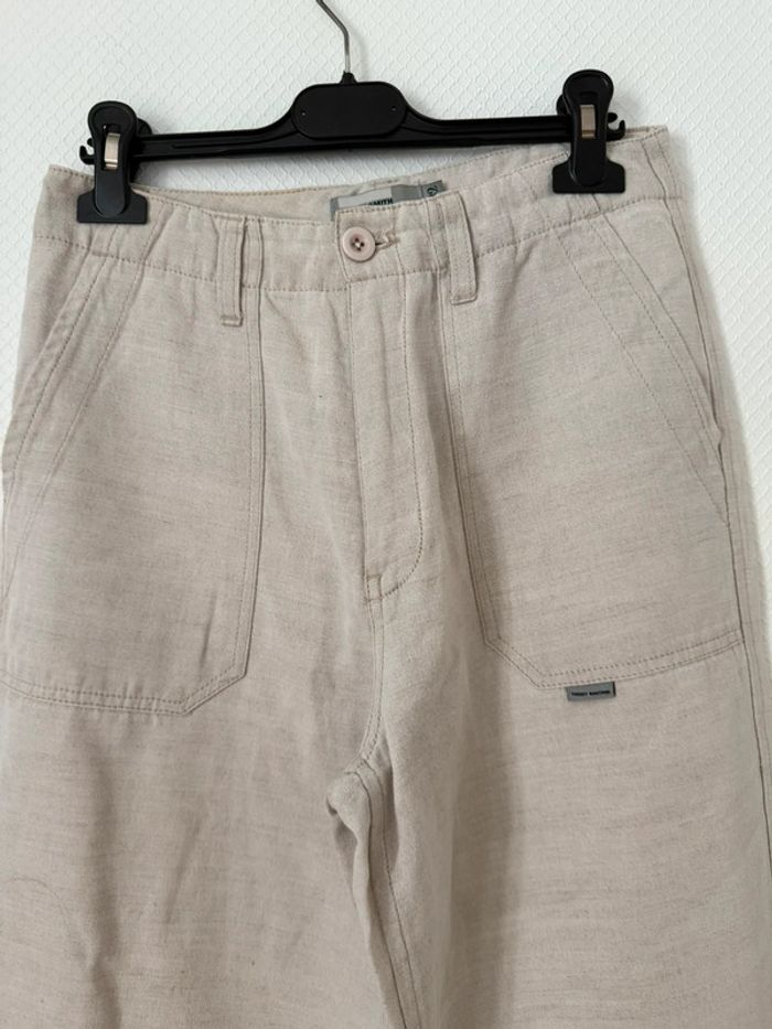 Pantalon en lin droit teddy smith en très bon état taille 32-34 - photo numéro 2