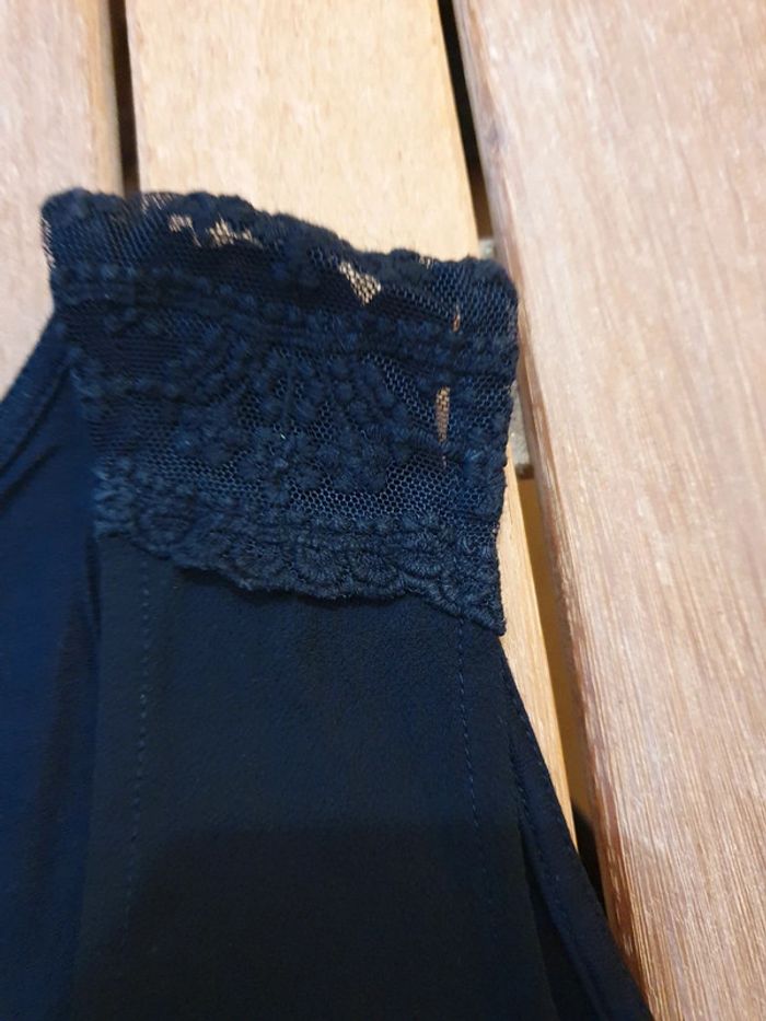 Top Naf naf bleu marine taille M avec dentelle - photo numéro 4