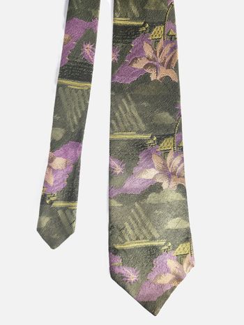 Cravate Galizia 100% Soie - Motif Floral Élégant