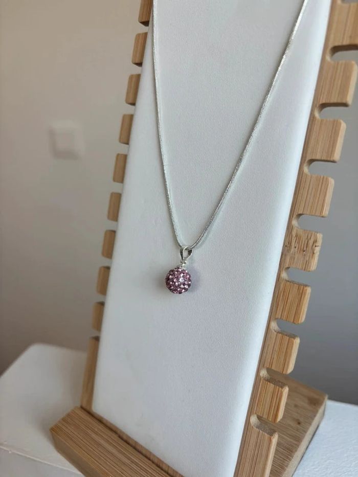 Collier et pendentif rose - photo numéro 4