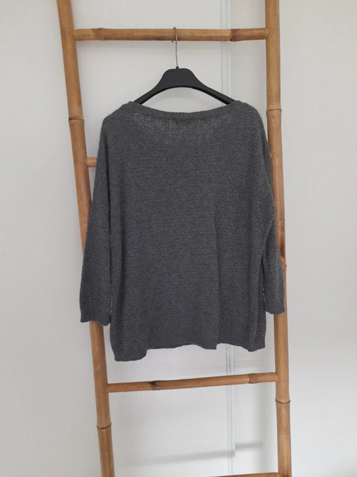 Pull gris foncé Stile Benetton Cashmere Blend taille S - photo numéro 4