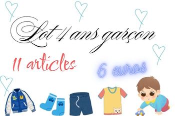 Lot 4 ans garçon 