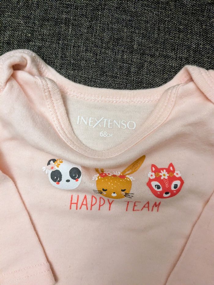 Lot de 5 bodies manches longues - Multi marques - 68 cm - Très bon état - photo numéro 3