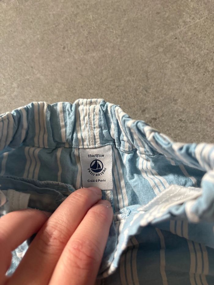 Short bleu et blanc rayé - photo numéro 2