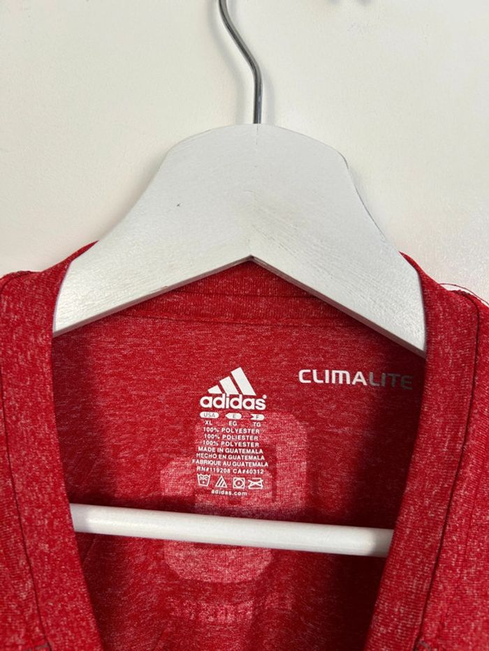 T-shirt Homme Adidas Climalite Rouge | Taille XL | Très Bon État | Sport Training | #TM54 - photo numéro 3