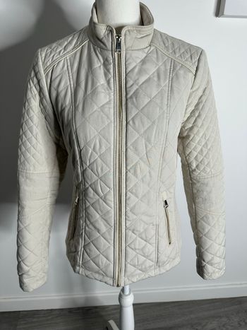 Veste matelassée doudoune fine blanc crème T40 L