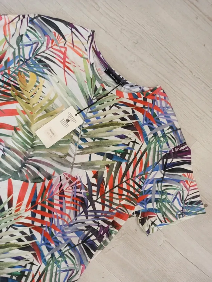 Tee shirt homme motif fleuri xxl - photo numéro 2