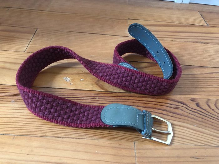 Vintage ceinture bordeaux 90 cm - photo numéro 2