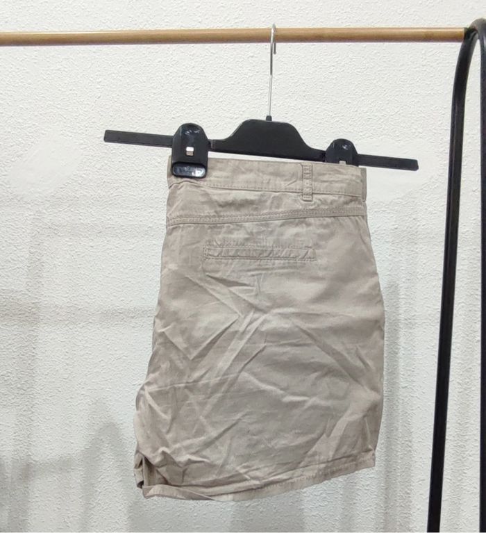 Short beige en coton Camaïeu - Taille 40 - photo numéro 3